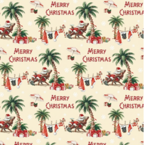 Santa Chilling on the Beach - Wrapping Paper