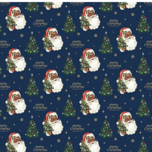 Santa and Christmas Trees - Wrapping Paper